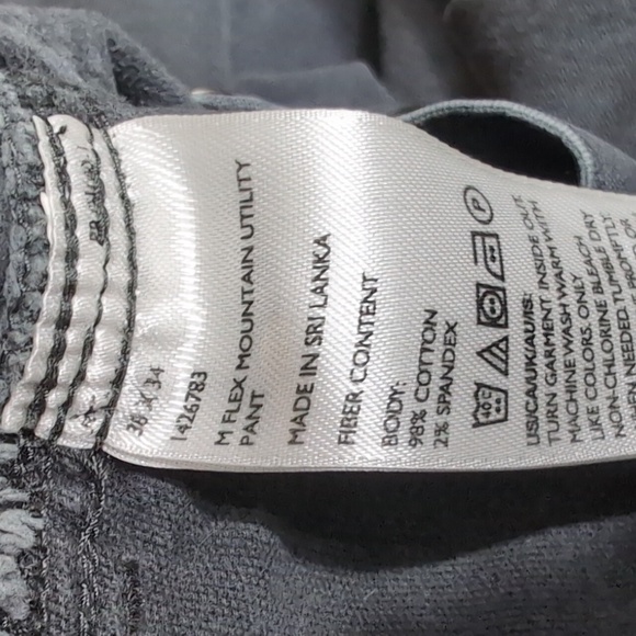 Eddie Bauer Flex Mountain Utility Pants Size 38x34 In Gray Heavyweight Canvas - Picture 5 of 12